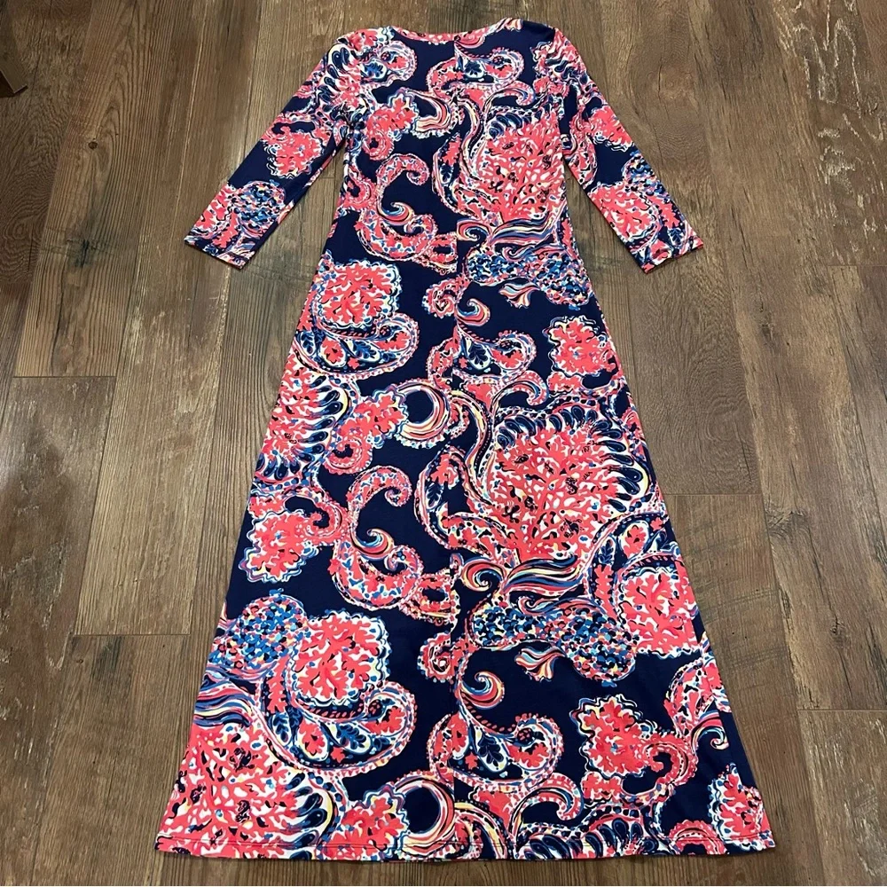 Lilly Pulitzer Alessia Maxi Dress For The Halibut Medium - Picture 3 of 10
